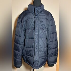 Andrew Marc Men’s Dark Blue Puffer Jacket in XL